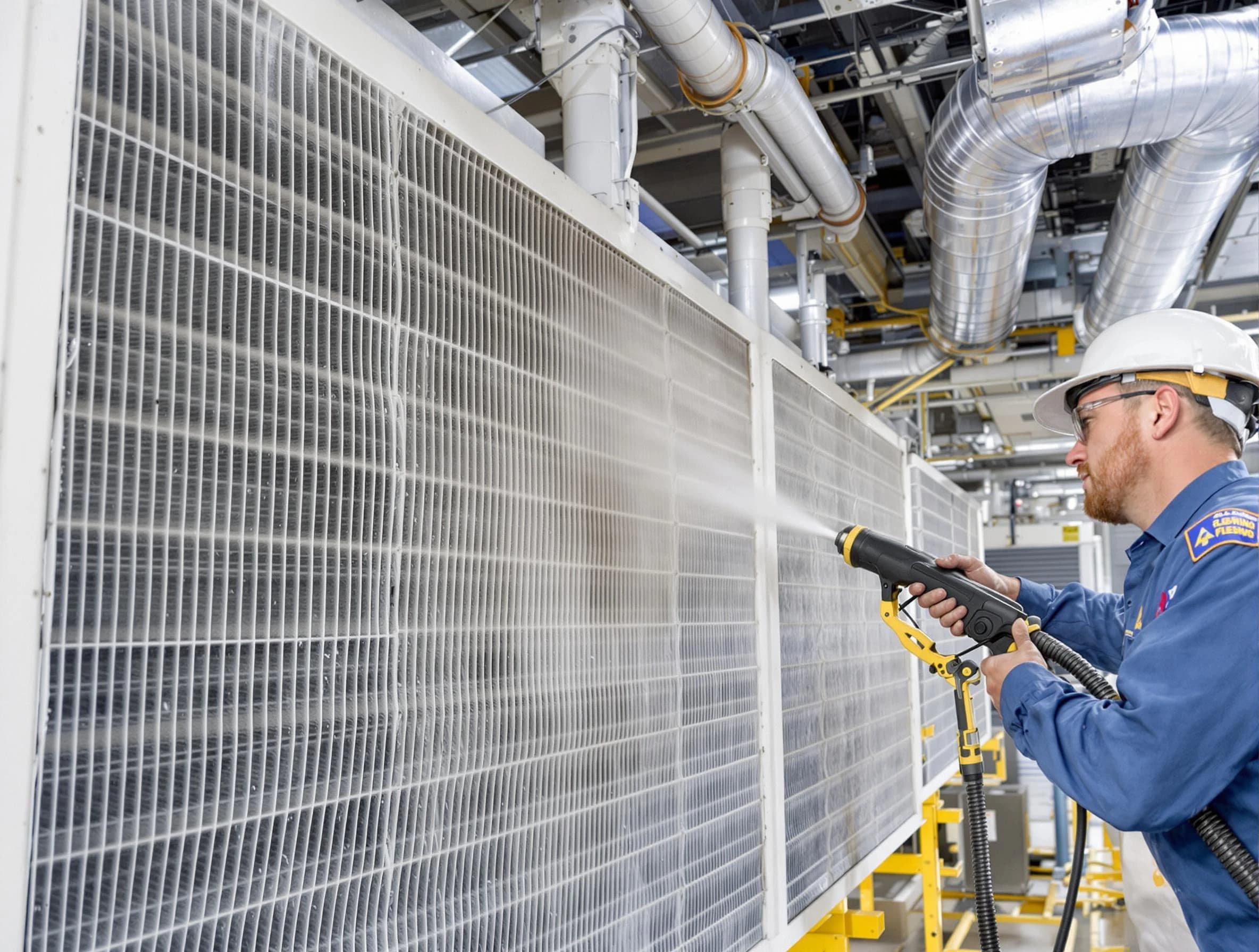 Professional commercial coil cleaning by Perry Air Duct Cleaning in Perry