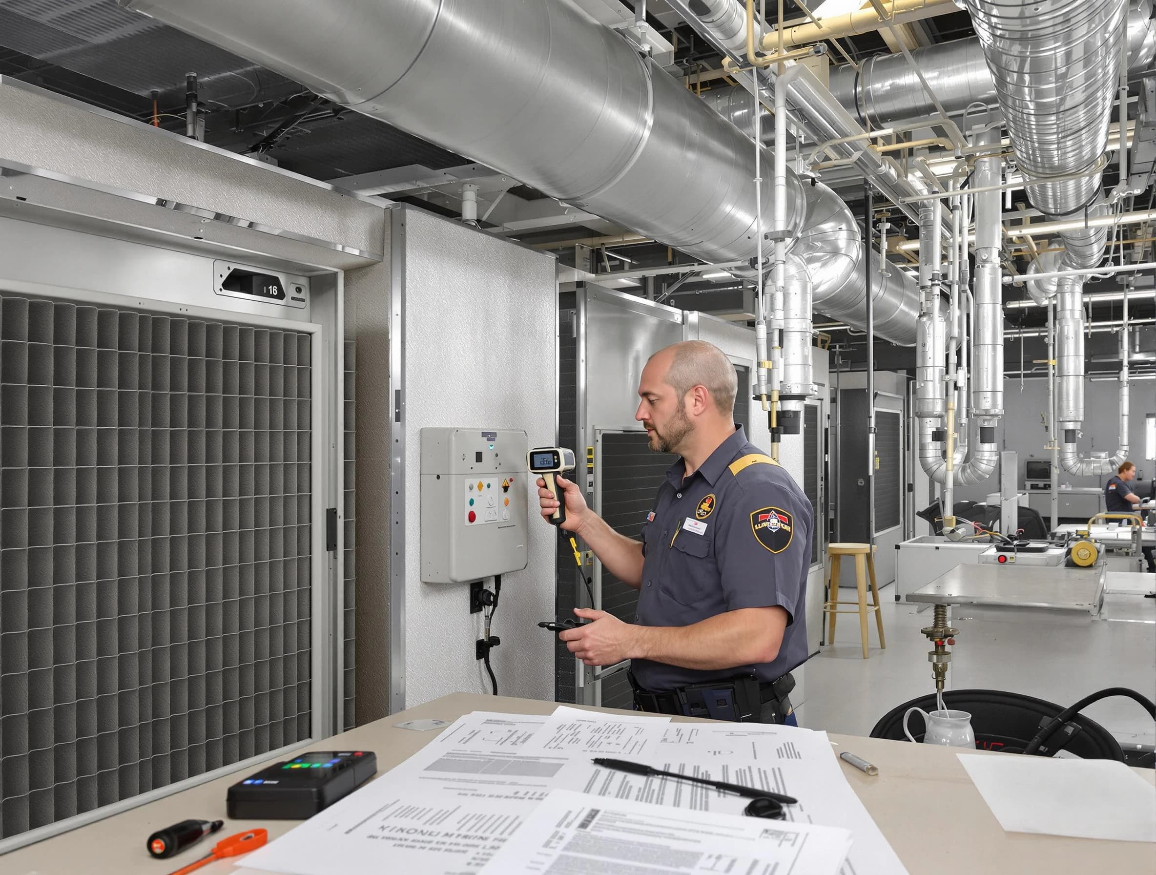 Professional filter system inspection by Perry Air Duct Cleaning in Perry