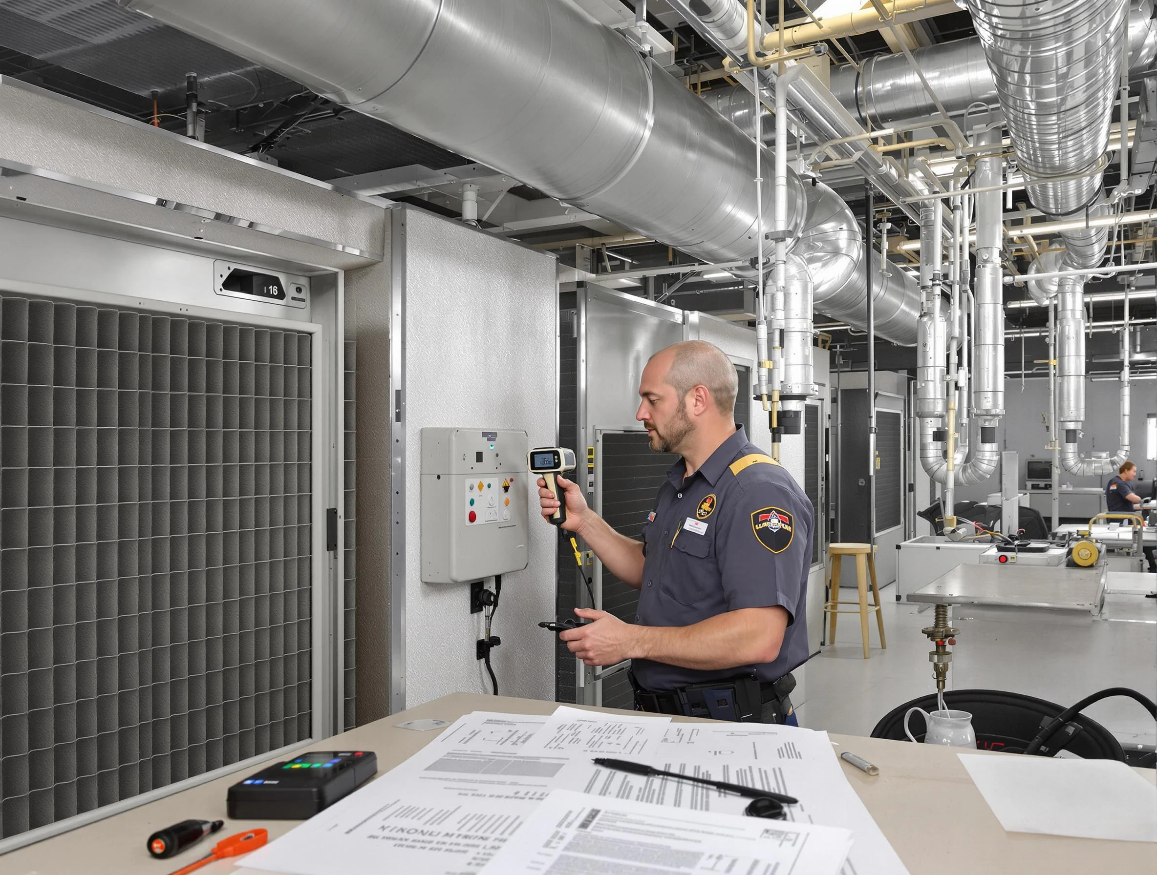 Professional filter system inspection by Perry Air Duct Cleaning in Perry