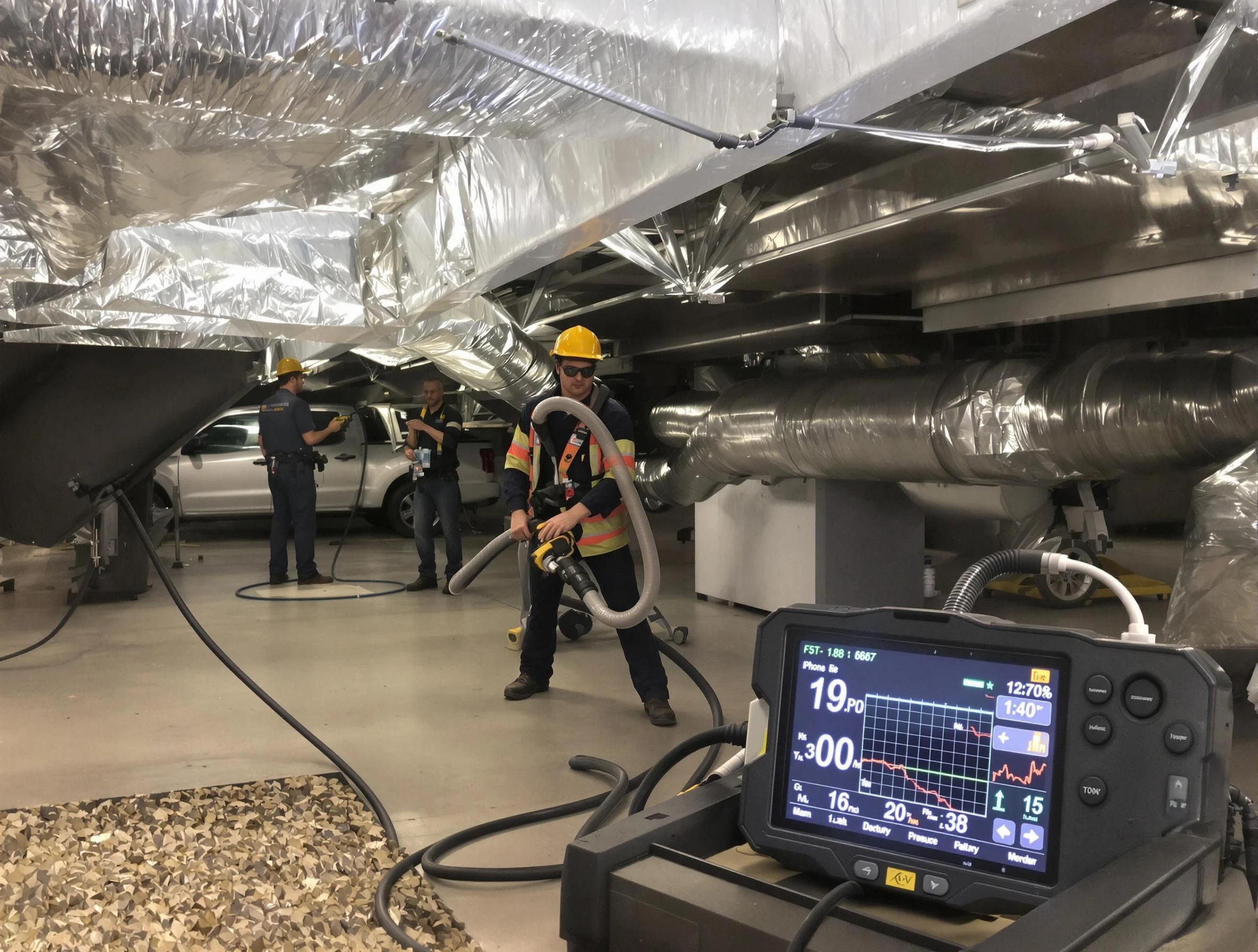 Professional negative pressure duct cleaning by Perry Air Duct Cleaning in Perry