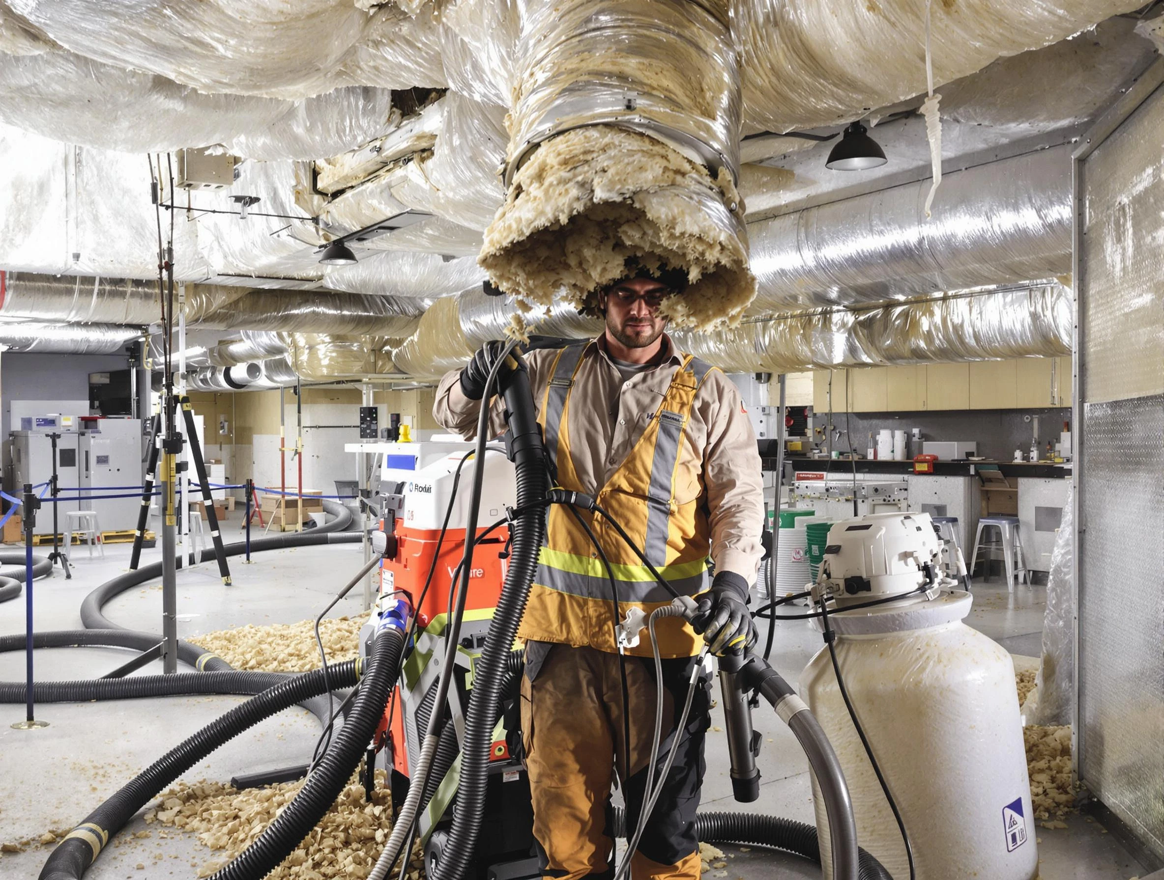 Professional vacuum insulation removal by Perry Air Duct Cleaning expert in Perry